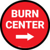 Burn Center Arrow Right Circular - Floor Sign Burn Center Arrow Right Circular - Floor Sign