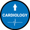 Cardiology With Icon Arrow Straight Circular - Floor Sign