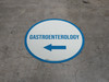 Gastroenterology Arrow Left Circular - Floor Sign