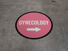 Gynecology Arrow Right Circular - Floor Sign