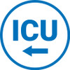 ICU Left with Arrow Circular - Floor Sign