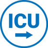 ICU Right with Arrow Circular - Floor Sign