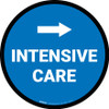 Intensive Care Right with Arrow Circular - Floor Sign Intensive Care Right with Arrow Circular - Floor Sign