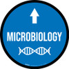 Microbiology Arrow Straight Circular - Floor Sign