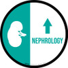 Nephrology Arrow Straight Circular - Floor Sign