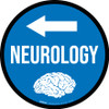 Neurology Arrow Left Circular - Floor Sign
