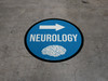 Neurology Arrow Right Circular - Floor Sign Neurology Arrow Right Circular - Floor Sign