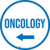 Oncology Arrow Left Circular - Floor Sign