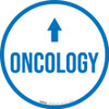 Oncology Arrow Straight Circular - Floor Sign