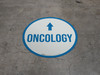 Oncology Arrow Straight Circular - Floor Sign