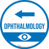 Ophthalmology Arrow Left Circular - Floor Sign Ophthalmology Arrow Left Circular - Floor Sign