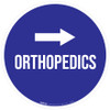 Orthopedics Arrow Right Circular - Floor Sign Orthopedics Arrow Right Circular - Floor Sign