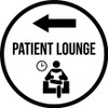 Patient Lounge Left Arrow with Icon Circular - Floor Sign