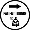 Patient Lounge Right Arrow with Icon Circular - Floor Sign