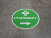Pharmacy Arrow Right Circular - Floor Sign