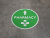 Pharmacy Arrow Straight Circular - Floor Sign