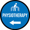 Physiotherapy Arrow Left Circular - Floor Sign Physiotherapy Arrow Left Circular - Floor Sign