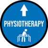 Physiotherapy Arrow Straight Circular - Floor Sign