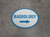 Radiology Arrow Right Circular - Floor Sign