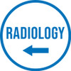 Radiology Left with Arrow Circular - Floor Sign