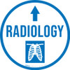 Radiology With Icon Arrow Right Circular - Floor Sign Radiology With Icon Arrow Right Circular - Floor Sign