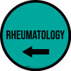 Rheumatology Arrow Left Circular - Floor Sign Rheumatology Arrow Left Circular - Floor Sign