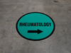 Rheumatology Arrow Right Circular - Floor Sign