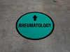 Rheumatology Arrow Straight Circular - Floor Sign Rheumatology Arrow Straight Circular - Floor Sign