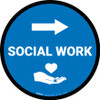 Social Work Arrow Right Circular - Floor Sign