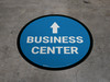 Business Center Arrow Straight Circular - Floor Sign