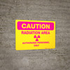 Radiation Area - Wall Sign Radiation Area - Wall Sign