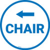 Chair Arrow Left Circular - Floor Sign