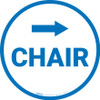 Chair Arrow Right Circular - Floor Sign Chair Arrow Right Circular - Floor Sign