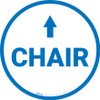 Chair Arrow Straight Circular - Floor Sign Chair Arrow Straight Circular - Floor Sign