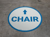 Chair Arrow Straight Circular - Floor Sign Chair Arrow Straight Circular - Floor Sign