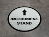 Instrument Stand Arrow Straight Circular - Floor Sign