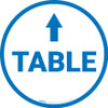 Table Arrow Straight Circular - Floor Sign