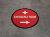Emergency Room Right Arrow with Icon Circular