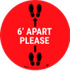 6 Ft Apart Please - Floor Sign 6 Ft Apart Please - Floor Sign