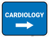 Cardiology Arrow Right Rectangular - Floor Sign