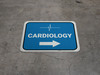 Cardiology With Icon Arrow Right Rectangular - Floor Sign Cardiology With Icon Arrow Right Rectangular - Floor Sign