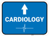 Cardiology With Icon Arrow Straight Rectangular - Floor Sign