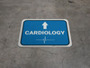 Cardiology With Icon Arrow Straight Rectangular - Floor Sign