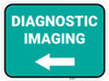 Diagnostic Imaging Arrow Left Rectangular - Floor Sign