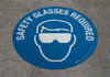 Safety Glasses Required - Floor Sign Safety Glasses Required - Floor Sign