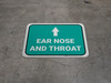 Ear Nose And Throat Arrow Straight Rectangular - Floor Sign