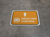 Infection Control Ahead with Icon Rectangular - Floor Sign Infection Control Ahead with Icon Rectangular - Floor Sign