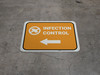 Infection Control Left Arrow with Icon Rectangular - Floor Sign