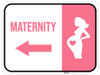 Maternity Arrow Left Rectangular - Floor Sign