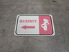Maternity Arrow Left Rectangular - Floor Sign